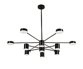 Люстра подвесная диммируемая Мекли черный Led 180W Kink Light 07649-13D,19