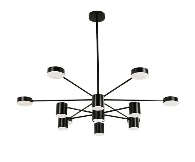 Люстра подвесная диммируемая Мекли черный Led 180W Kink Light 07649-13D,19