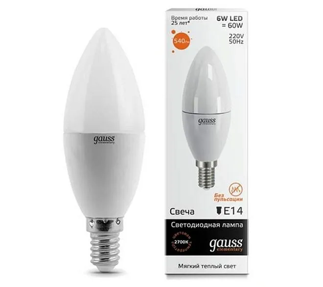 Лампа Gauss 33116 LED Elementary Candle Лампа Gauss 33116 LED Elementary Candle