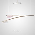 Подвесной светильник UVE 2 плафона. Цвет прозрачный, розовый Lampatron 8510-23537