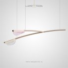 Подвесной светильник UVE 2 плафона. Цвет прозрачный, розовый Lampatron 8510-23537
