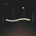 Реечный, рядный светильник BERTOLDA W Тип A. Цвет Хром. Размер M Lampatron 7383-20354