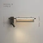 Бра SIMER WALL Модель В. Цвет черненая латунь + дымчатый. Тип В Lampatron 8434-23171