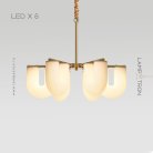 Люстра GAUTE 6 ламп. Цвет Латунь Lampatron gaute-6-brass 7694-21564