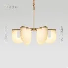 Люстра GAUTE 6 ламп. Цвет Латунь Lampatron gaute-6-brass 7694-21564