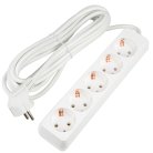 Розеточные блоки, удлинители Uniel S-GCU5-5 WHITE Ultra