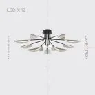 Потолочная люстра VISUAL 12 ламп. Цвет Черный Lampatron 5673-14745