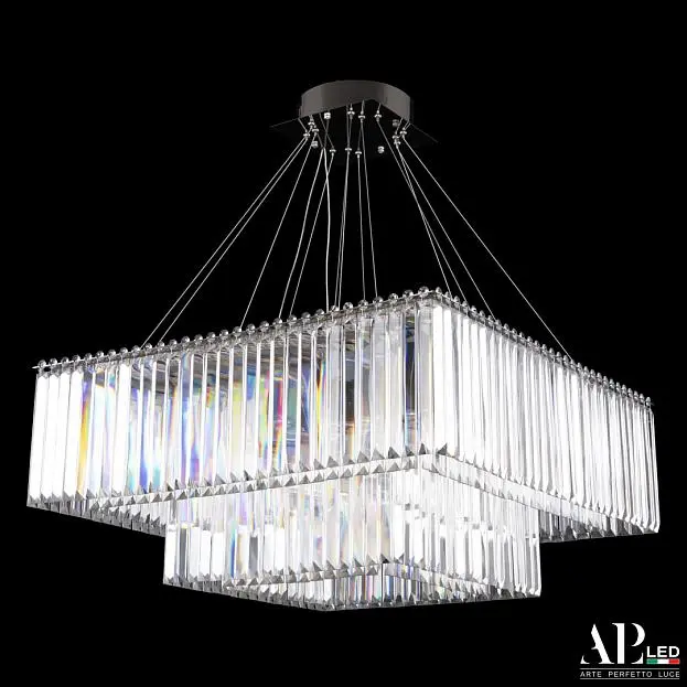 Люстра светодиодная хрустальная APL LED SH10.71.2D.A.Ni.4000 Sicilia Люстра светодиодная хрустальная APL LED SH10.71.2D.A.Ni.4000 Sicilia