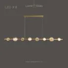 Реечный, рядный светильник BOOSTER LONG 8 ламп. Цвет Латунь Lampatron 6944-21034