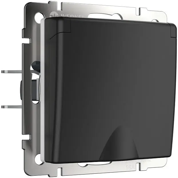 Розетка Werkel W1171208 (черный матовый) a051610 Розетка Werkel W1171208 (черный матовый) a051610