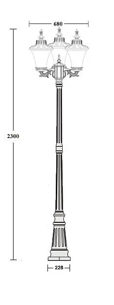 Наземный фонарь Oasis Light 86409B/15 Bl ELBA