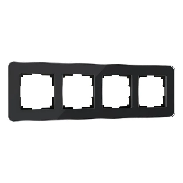 Рамка на 4 постаWerkel W0042448 Elite (черный, стекло) a063822