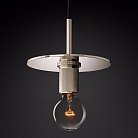 Подвесной Светильник Rh Utilitaire Disk Shade Pendant Silver 123644-22 ImperiumLoft