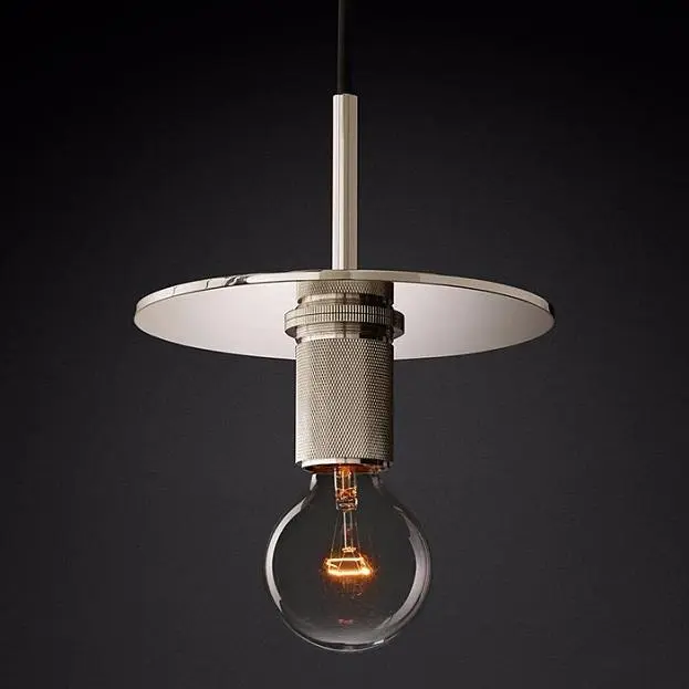 Подвесной Светильник Rh Utilitaire Disk Shade Pendant Silver 123644-22 ImperiumLoft Подвесной Светильник Rh Utilitaire Disk Shade Pendant Silver 123644-22 ImperiumLoft