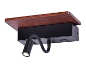 Настенный светодиодный светильник с выключателем USB портом и полкой Ambrella light FW291 FW