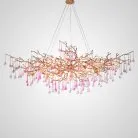 Люстра ROSE 12 ламп. Цветное стекло. Lampatron 1298-1685