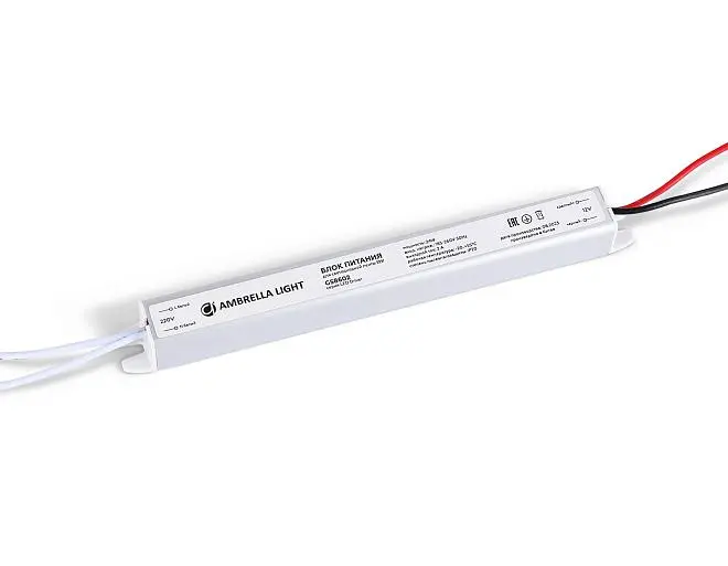 Блок питания ультратонкий для светодиодной ленты Ambrella light GS8602 Блок питания ультратонкий для светодиодной ленты Ambrella light GS8602