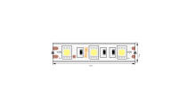 Светодиодная лента 60 LED/м, 14,4 Вт/м, 12В , IP68, Цвет: Холодный белый SWG SWG560-12-14.4-W-68-М 