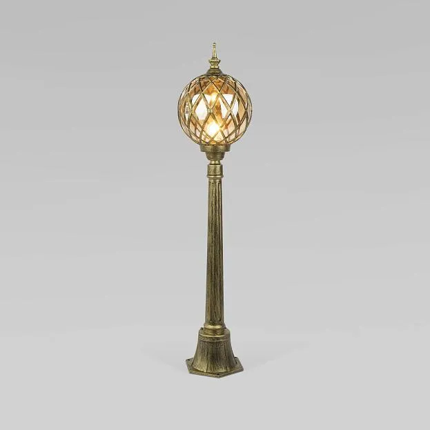 Садовый светильник Elektrostandard Sirius F черное золото a026100