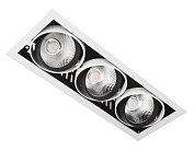 Встраиваемый светильник Ambrella Light T813 BK/CH 3*12W 4200K