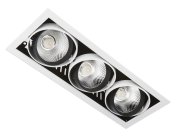 Встраиваемый светильник Ambrella Light T813 BK/CH 3*12W 4200K