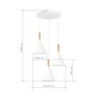 Светильник подвесной Белый/Белый E27 3*40W Evoluce SLE1255-513-03 ARKET