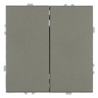 Переключатель 2-клавишный (механизм), 250В, 10А, серия Эмили антрацит, soft touch Stekker 49921 RSW10-7107-09