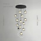 Подвесной светильник DORIAN ONE 13 светильников. Диск Lampatron dorian-one-13-disc 9118-26025