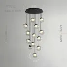 Подвесной светильник DORIAN ONE 13 светильников. Диск Lampatron dorian-one-13-disc 9118-26025