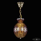 Подвесной светильник бронзовый Bohemia Ivele Crystal  5480/18 G Shampan/M-1G