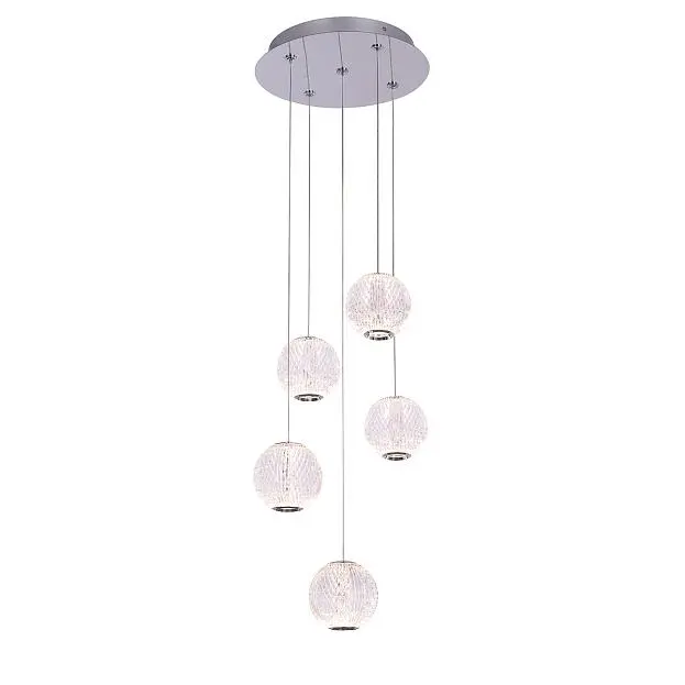 Подвесной светильник Delight Collection MD20001012-5A chrome Elliot Diamante Подвесной светильник Delight Collection MD20001012-5A chrome Elliot Diamante