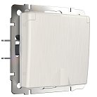 Розетка с заземлением, шторками и защитной крышкой werkel w1171213 встраиваемые механизмы перламутровый рифленый a051173