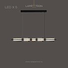 Реечный, рядный светильник BRIAND LONG 5 ламп. Цвет Черный Lampatron briand-long-5-black 6931-19004
