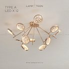 Потолочная люстра NAINA B CH 12 ламп. Тип A Lampatron 4414-11162