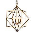 Подвесной светильник CUBIST Chandelier Gold 4 bulbs ImperiumLoft 123482-22 40.2118