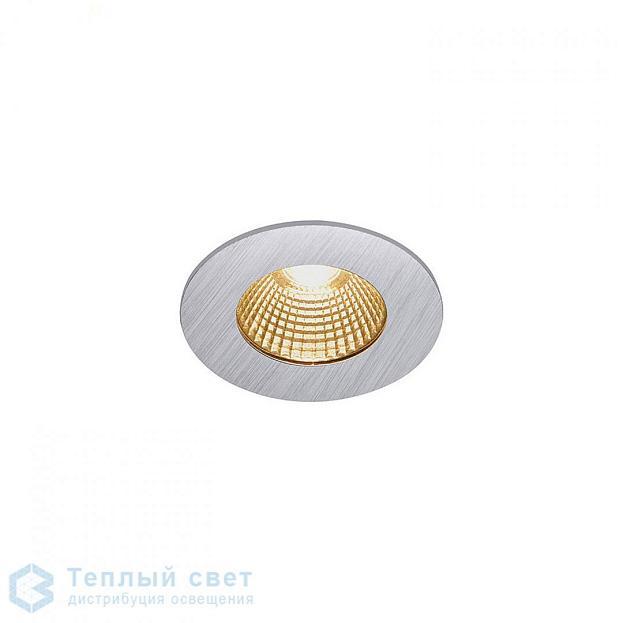 1002100 SLV PATTA-I ROUND DtW светильник встраиваемый IP65 7.3Вт c LED 1800-3000К, матир.алюминий