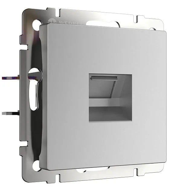 розетка RJ-45 Werkel W1181006 Встраиваемые механизмы серебряные a050880