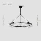 Кольцевые люстры и светильники TILMAN 9+9 плафонов Lampatron 8680-24279