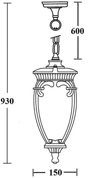 Уличный светильник подвесной Oasis Light 86205 Gb VERONA