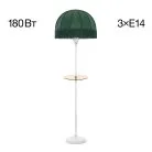 Торшер патина со столиком и зелёным абажуром Citilux CL407922T Базель