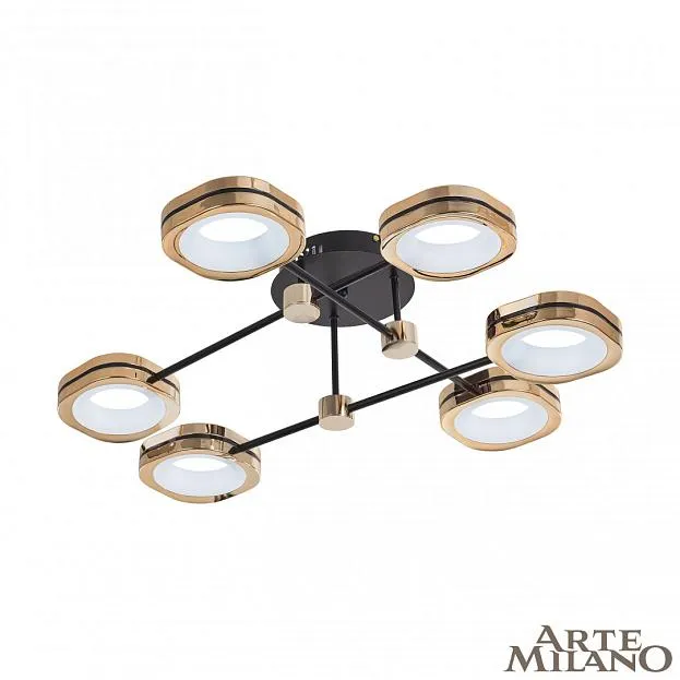 Потолочная люстра Arte Milano 277999/6 BK/GD Ferrara-71040 Потолочная люстра Arte Milano 277999/6 BK/GD Ferrara-71040