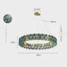 Кольцевые люстры и светильники DEXTER 9 ламп. Цвет Синий Lampatron 8525-23630