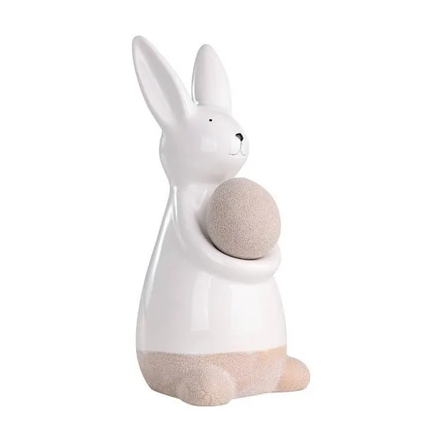 Фигурка Заяц L87, B70, H170 фарфор, белый, бежевый Eglo 427891 MADIORANO