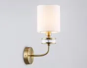 Настенный светильник с абажуром E14 max 40W 210*160*310 Ambrella light LH71255 BS/WH латунь/белый