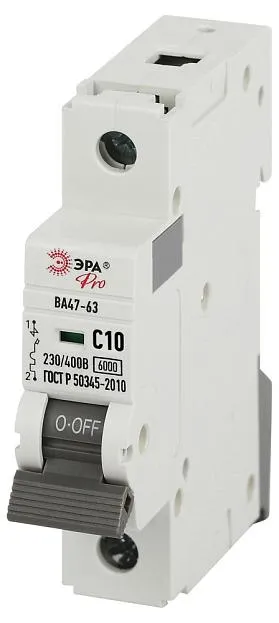 Автоматический выключатель ЭРА VA63-1P10C6