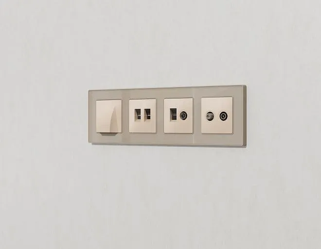 Комплект механизма компьютерной двойной розетки RJ-45 (8P8C) CAT6 с автоматической защитной шторкой ALFA Бежевый глянец Volt MA312110 QUANT Комплект механизма компьютерной двойной розетки RJ-45 (8P8C) CAT6 с автоматической защитной шторкой ALFA Бежевый глянец Volt MA312110 QUANT