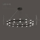 Кольцевые люстры и светильники BLASIUS Цвет Черный. 15 ламп Lampatron 6941-19045