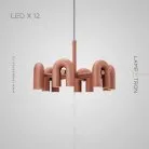 Люстра FANNY 12 ламп. Цвет Красный Lampatron 4943-24414