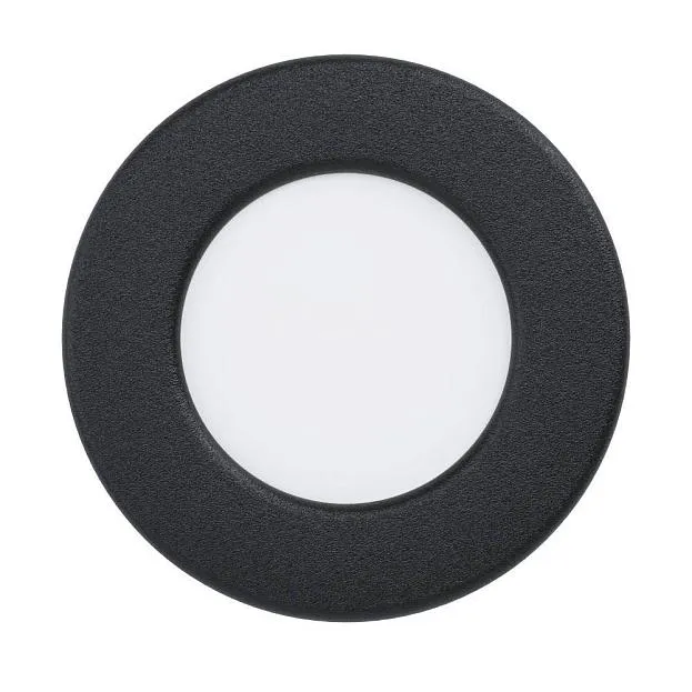 Встраиваемый светильник led 3,7W(LED), d88, IP44,2700K, 4000K, 6500K, 450lm, пластик, черный, белый Eglo 901412 FUEVA 6