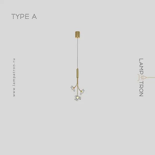 Подвесной светильник CAMILIA ONE Тип A. Цвет Латунь Lampatron 7530-21001 Подвесной светильник CAMILIA ONE Тип A. Цвет Латунь Lampatron 7530-21001